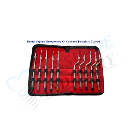 Dental Osteotomes Set – Straight & Curved Sinus Lift Implant Instruments